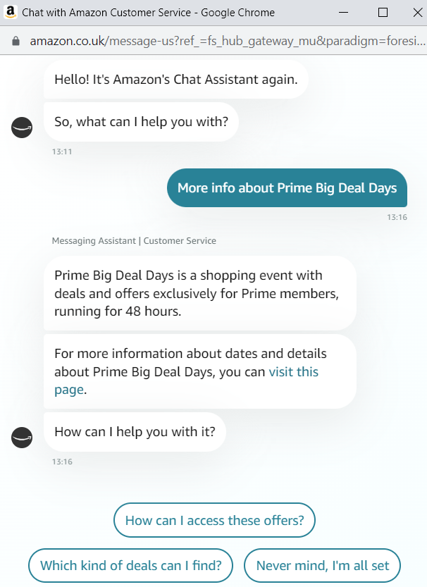 Amazon's customer service