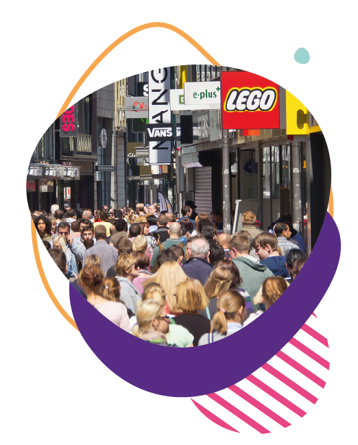 a busy black friday street
